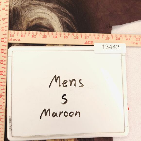 The Mountain Terrier Crew Neck Graphic T Shirt Mens Size Small S Maroon - Picture 8 of 11